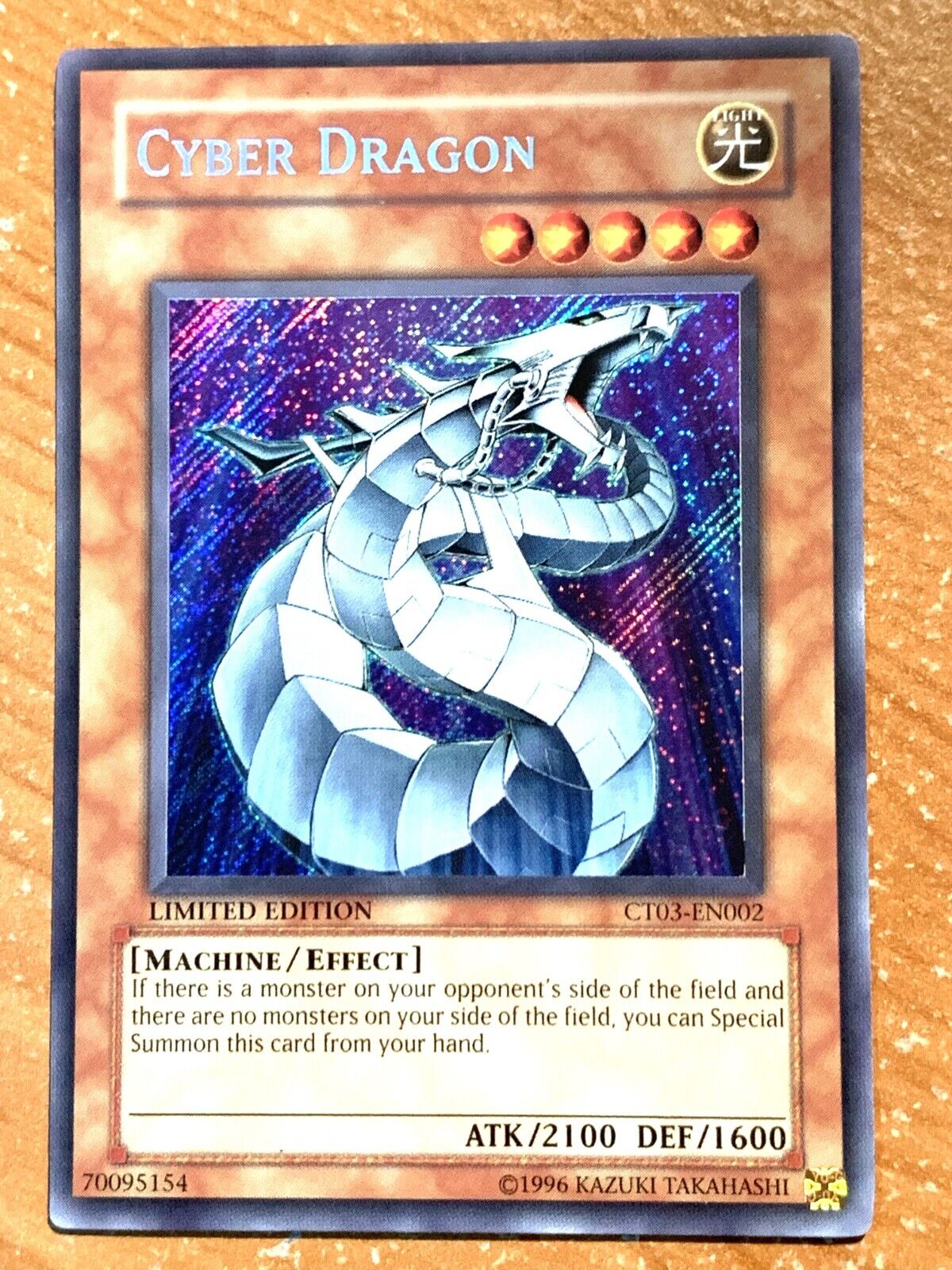 yugioh Cyber Dragon CT03-EN002 Secret Rare Limited Edition yugioh Cyber Dragon CT03-EN002 Secret Rare Limited Edition