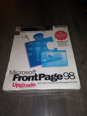 Microsoft Frontpage 98 UPGRADE CD-ROM Retail Box