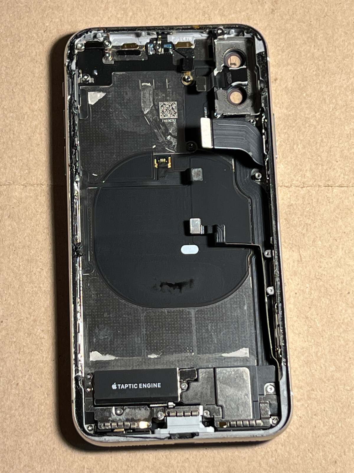 Apple iPhone X silver original oem frame housing parts rear Apple iPhone X silver original oem frame housing parts rear