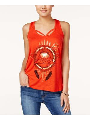 

BELLE DU JOUR Женская красная футболка без рукавов с круглым вырезом и принтом Размер, Красный