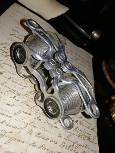 Early Six Lens Aitchison Collapsible Aluminium Binoculars c.1889