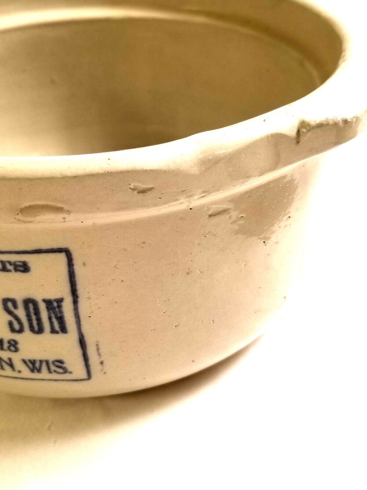 Red Wing ? Covered CASSEROLE  Advertising Sheboygan WIS