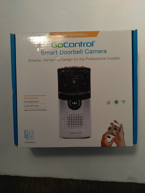 GoControl 2GIG Smart Video Doorbell Camera Home Security GC-DBC-1