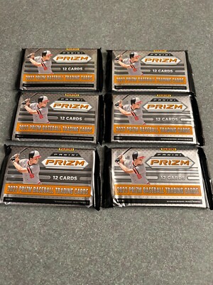 2023 PANINI PRIZM BASEBALL SEALED 12 CARD HOBBY PACKS (6 PACK LOT)