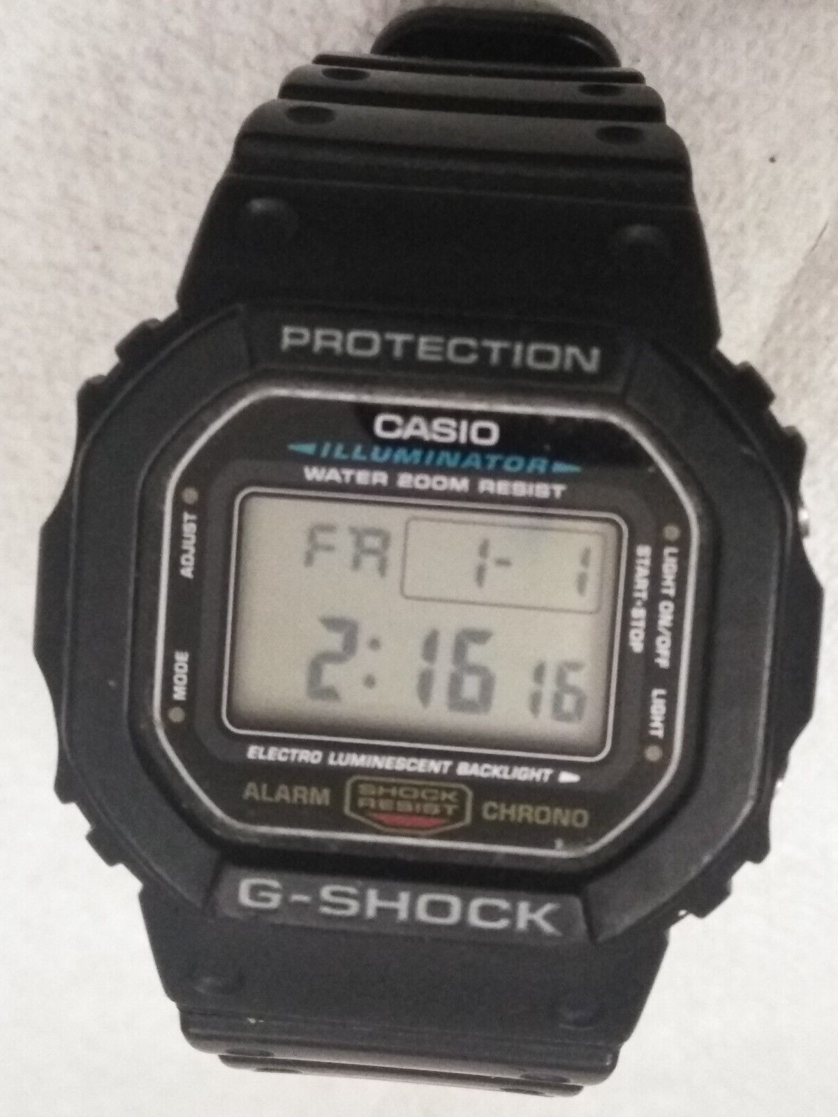 カシオ　G−SHOCK　PROTECTION　3229 casio g shock 3229 dw-5600 with protective case Mirror Dial