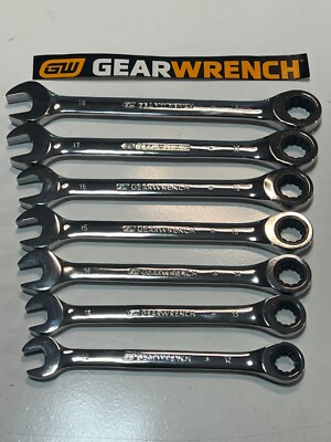 GearWrench Ratcheting Combination Metric Wrench Set 7 Pc. 12 Point