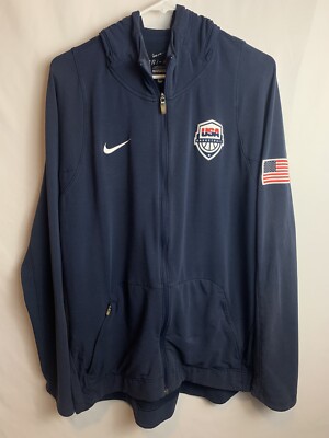 Nike  Dri-Fit Team USA Basketball USAB Hyperlite Navy Olympic Hoodie size XL