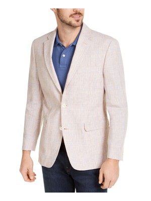 

TOMMY HILFIGER Мужское бежевое спортивное пальто в тонкую полоску, Бежевый