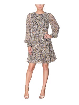 RACHEL RACHEL ROY Womens Yellow Lined Button Cuffs Long Sleeve Dress 0