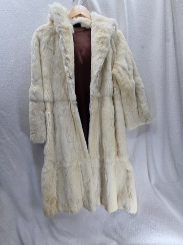 Neiman Marcus City Furs Vintage Fur Long Hooded Coat Size