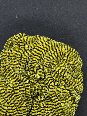 Black & Yellow Variegated Rayon Chenille Fly & Jig Tying 5 Yard Pack