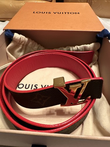 red and white louis vuitton belt