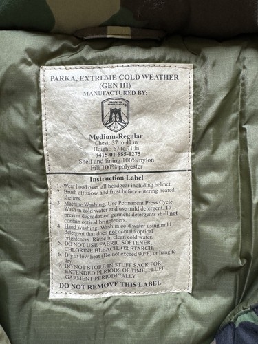 Pre-owned Us Army Cold Weather Parka Primaloft Jacket Ecwcs Woodland Camo Level 7 All Size In Brown