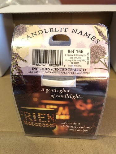 Candlelit Names Personalized Candle Holder H&H Many Female Names & More