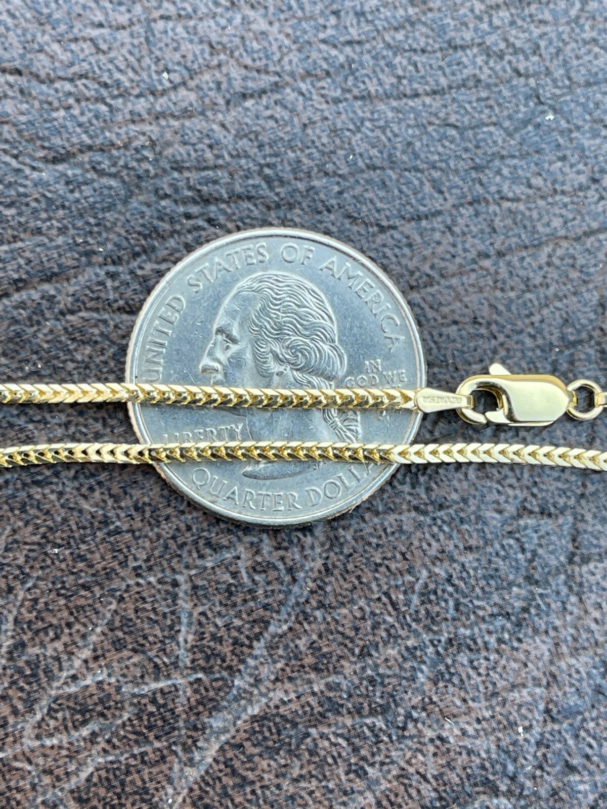 Pre-owned Necklace Solid 14k Gold Franco Link Chain 1.5mm  For Pendant Mens Ladies 16-24"