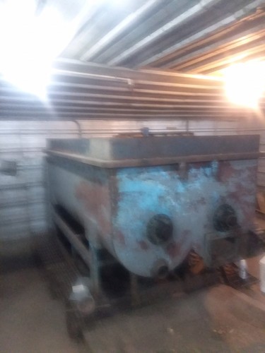 Large Steel Mixer Wither Drive And Paddles. It Was Used For Mixing Animal Feed.