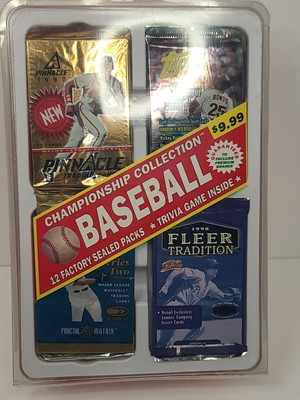 Championship Collection Sealed Baseball Cards With 12 factory Sealed Packs 
