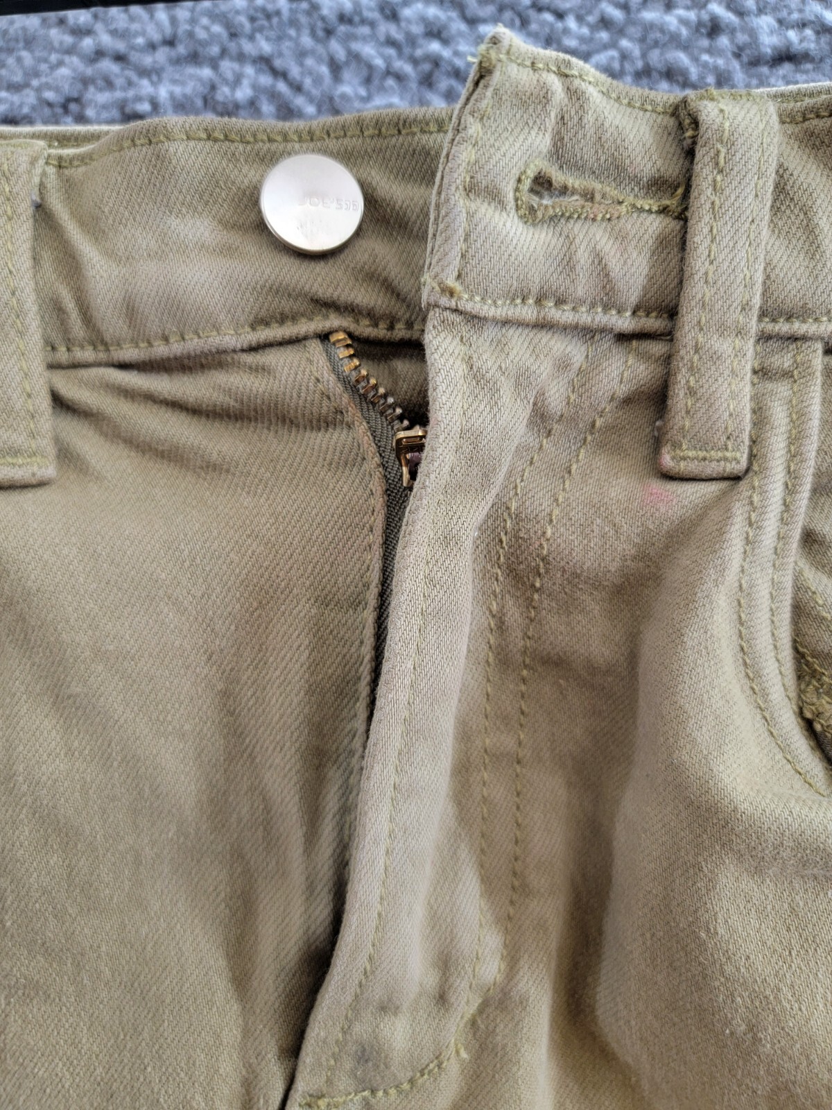 Joe's Jeans the Joplin Slit Denim Skirt Women's 24 Gothic Olive Solid Button Zip - Picture 8 of 16