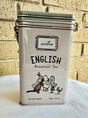 SOLD OUT Sealed Charbrew English Breakfast Winnie The Pooh Tea Tin 60 Teabags