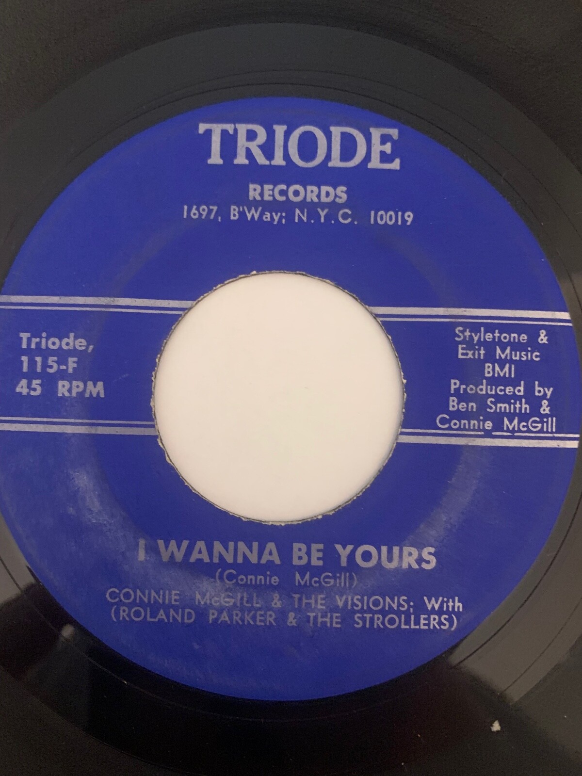 米7” Connie Mcgill, Visions, Roland I Wanna Be Yours / Peace Of Mind 115 TRIODE RECORDS /00080 CONNIE MCGILL & VISIONS: i wanna be yours / peace of mind