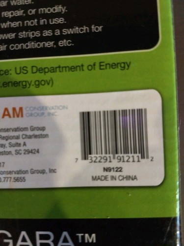 Niagara Conservation energy saving 8 Outlet Smart Surge Protector N9122