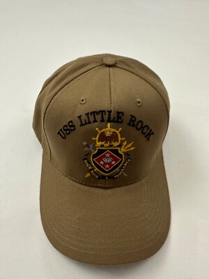 New The Corps USS Little Rock LCS 9 Logo Beige Baseball Cap Hat One Size