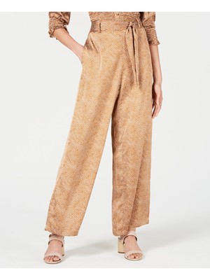 

LUCY PARIS Женские коричневые широкие брюки в горошек, Коричневый, PA4275-1