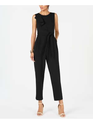 

JESSICA HOWARD Женский черный комбинезон с каскадными оборками и укороченным сбоку комбинезоном