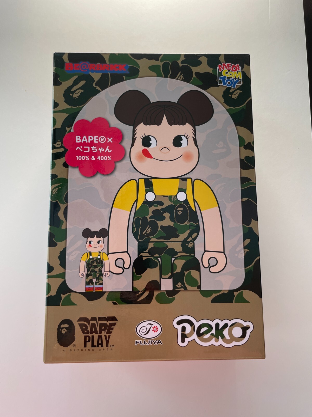 NEW]BAPE A BATHING FUJIYA Pekochan BE RBRICK 100 400