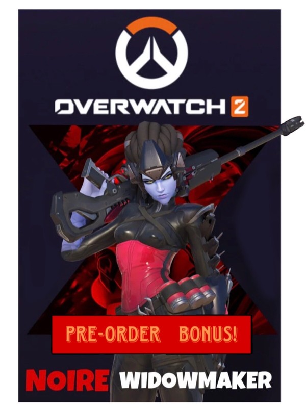 OVERWATCH Widowmaker Noire Pre order skin (All platforms/Servers)[READ THE DESC]