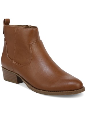 STYLE & COMPANY Womens Brown Comfort Memphyss Round Toe Block Heel Booties 8.5 M