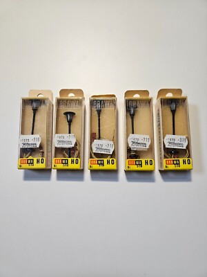 Vintage Brawa German HO scale set of 5 streetlights model 510