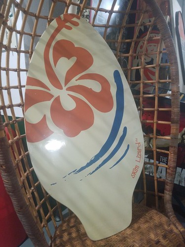 2007 SKIM LIZARD WOOD WAKE BOOGIE BOARD HAWAIIAN FLORAL 35x20