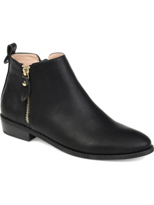 

JOURNEE COLLECTION Женские черные перфорированные ботильоны Ellis на молнии с миндалевидным носком, 9 м, Черный, ELLIS-BOOTIE