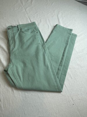 NWT Made And Loved LOFT Modern Skinny Jeans Women's 30/10 Green Mid Rise