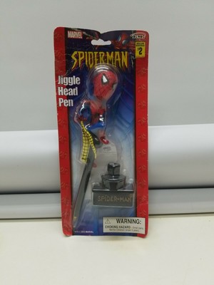 JIGGLE HEAD PEN SPIDER MAN SPIDERMAN 2003 Marvel Characters look read
