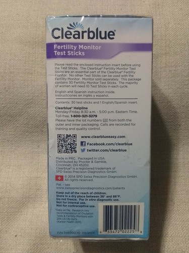 Clearblue Fertility Monitor Test Sticks, 30 Fertility Tests exp. 03/31/2019