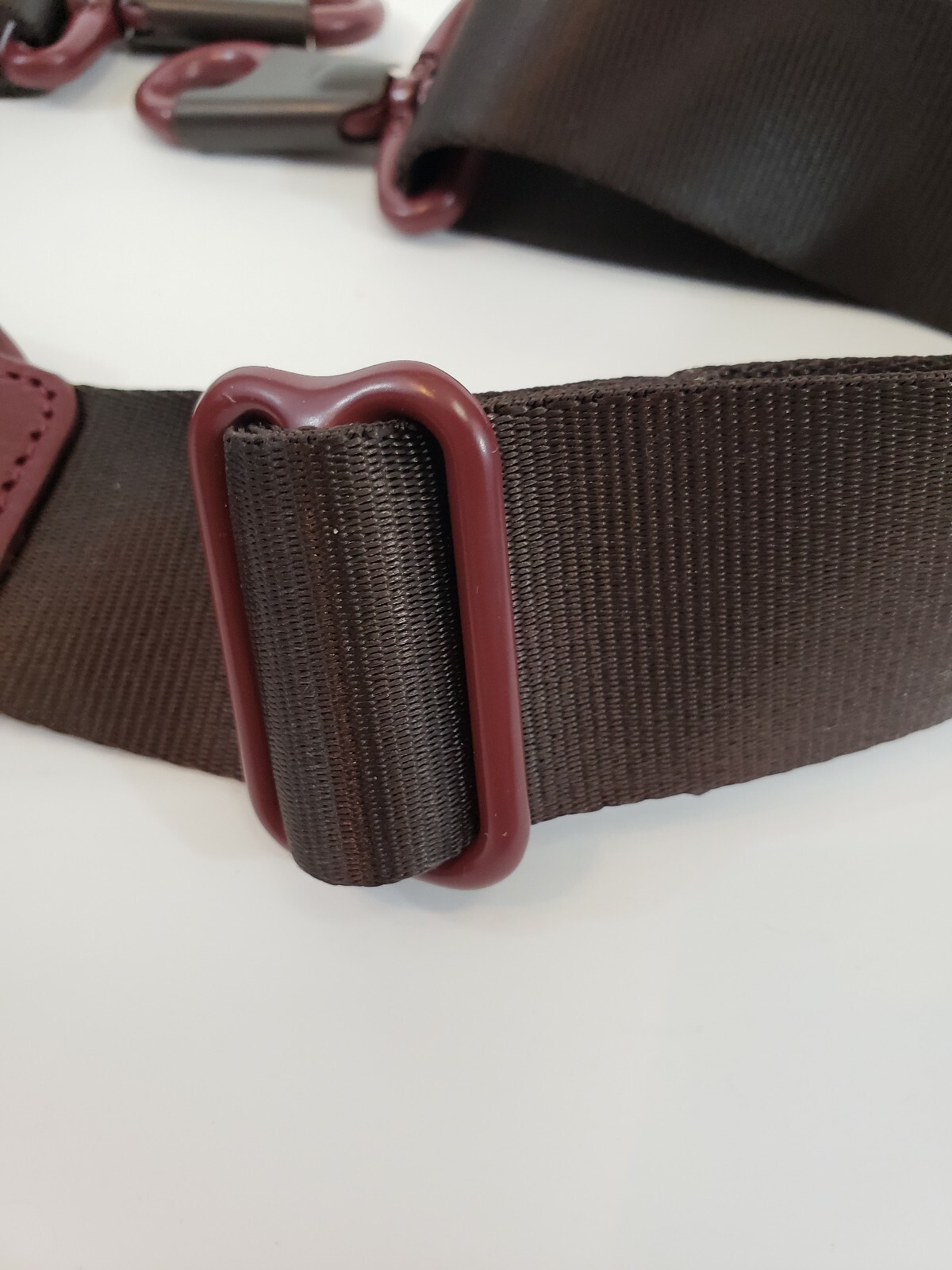 Tumi Leather Nylon Shoulder Strap Burgundy Adjustable For Bag Briefcase Case