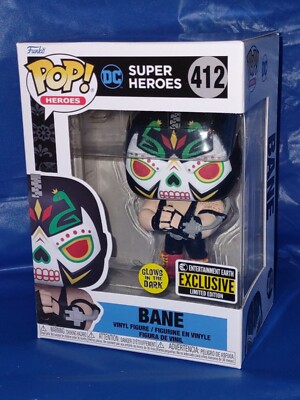 EXCLUSIVE DIA DE LOS DC BANE FUNKO POP VINYL FIGURE BATMAN VILLAIN GLOW IN DARK