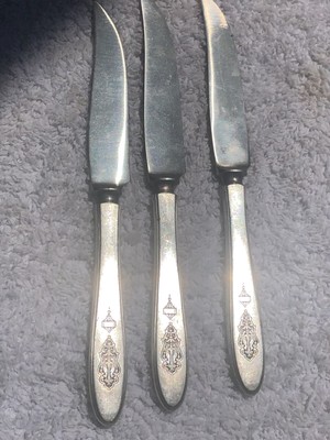 3 Oneida Community Silverplate BIRD OF PARADISE Fruit Knife Knives