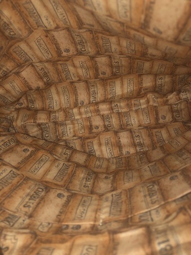 EUC Knitting/Crochet Project Bag ~ Steel City Stitcher Wine Bottle/cork Print