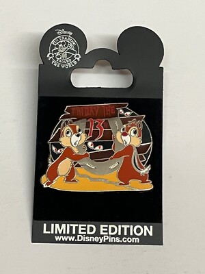 WDW Disney 2009 CHIP N DALE Friday the 13th Limited Edition Pin LE 1000