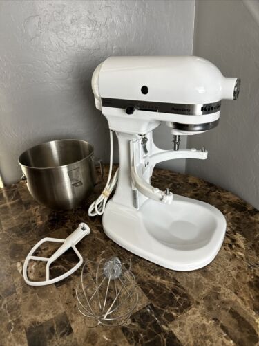 kitchen aid Heavy Duty Plus ホワイトミキサー Mr. Mixer Upgraded KitchenAid Heavy Duty (K5SSWH) 5 Quart