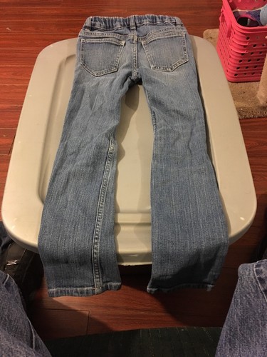 Pair Girls Jeans Size 7 Slim Skinny , Crazy 8, Denim Used