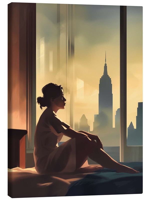 Leinwandbild Morgensonne Mit E. Hopper - Frank Daske