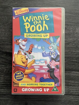 Winnie The Pooh Growing Up - Growing Up And Working Together (VHS, 1998) Disney