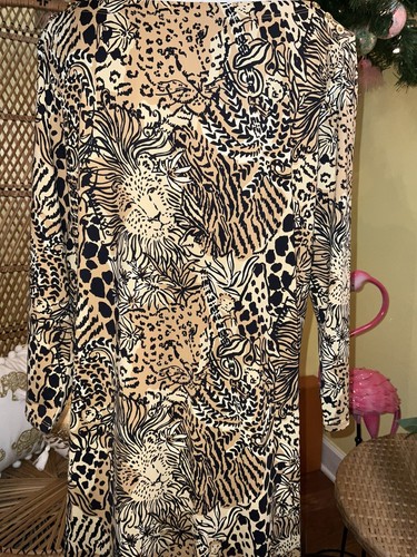 Pre-owned Lilly Pulitzer Seralina Maxi Dress Rattan Walk On The Wild Side Size Xl In Multicolor