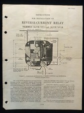Reverse Current Relay Aircraft Vtg GE General Electric ...