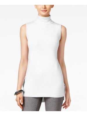 Женский топ Hi-Lo без рукавов с черепашьим вырезом цвета слоновой кости от ALFANI S