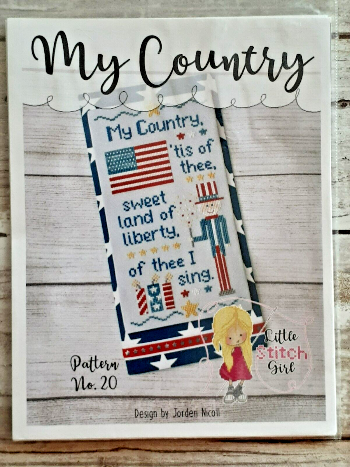 My Country - 'tis of Thee, Sweet Land of Liberty - Cross Stitch Chart